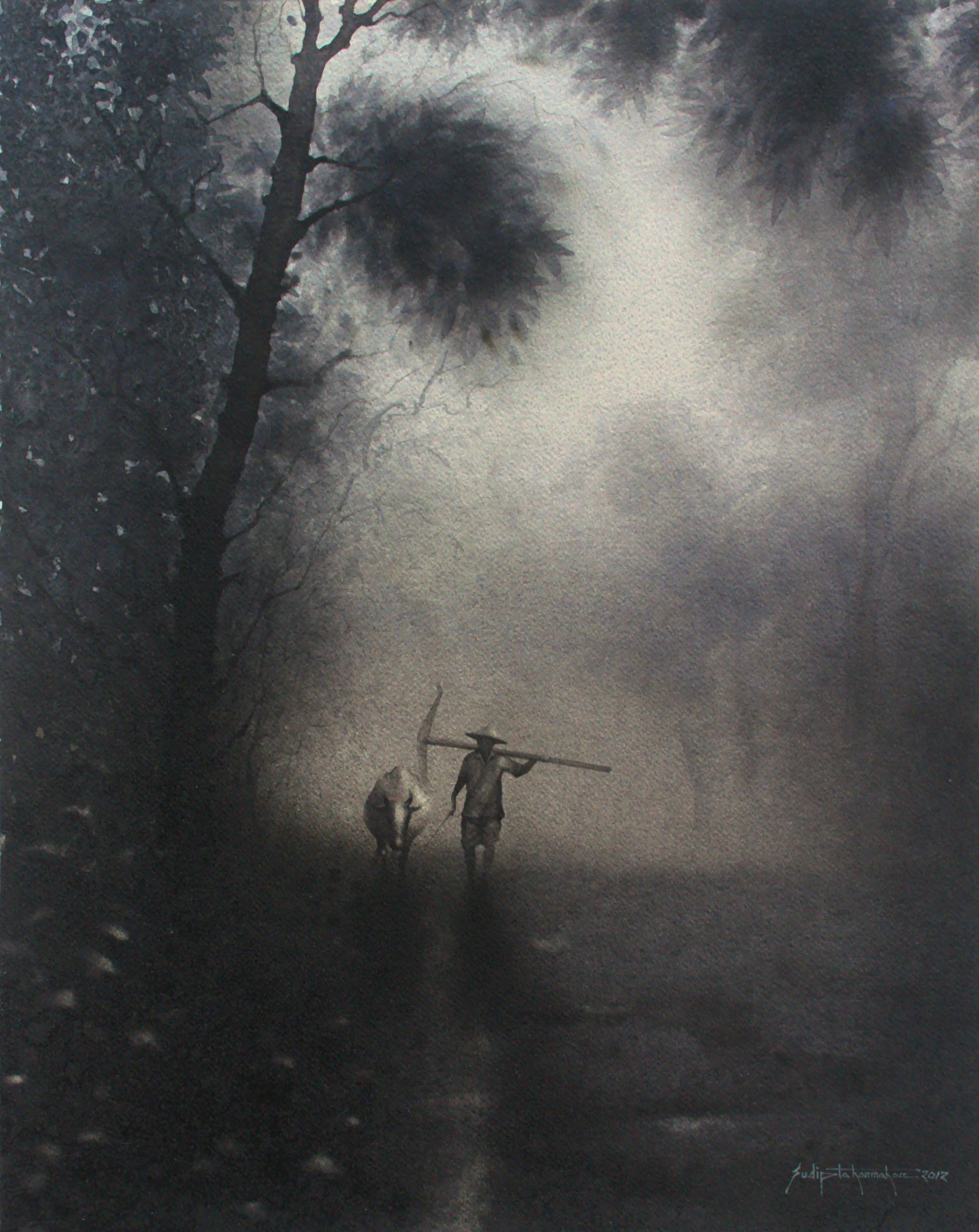 The farmer with cow