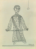 Untitled by Partha Pratim Deb -4 — Pen and Ink Drawing by Partha Pratim Deb