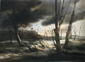 Landscape -3 — Watercolour Painting by Tapas Kanti Mitra