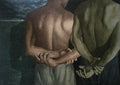 Two Men — Oil Painting by Kamal Mitra