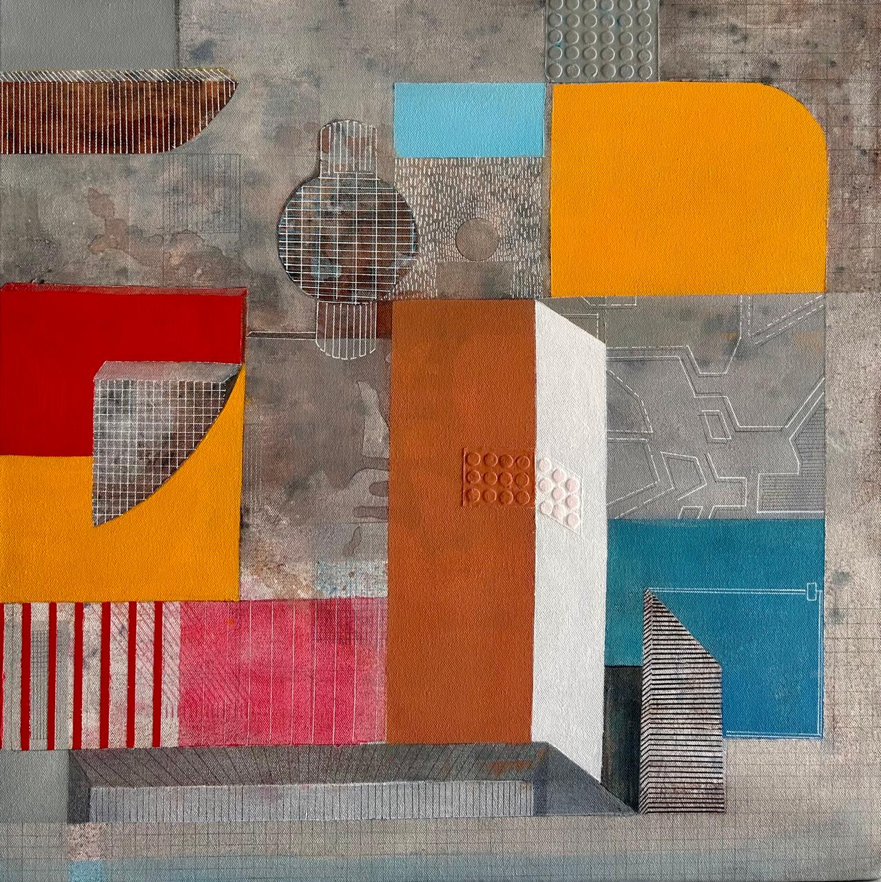 Negotiating the space by Ritu Aggarwal — abstract painting, original Indian artwork.