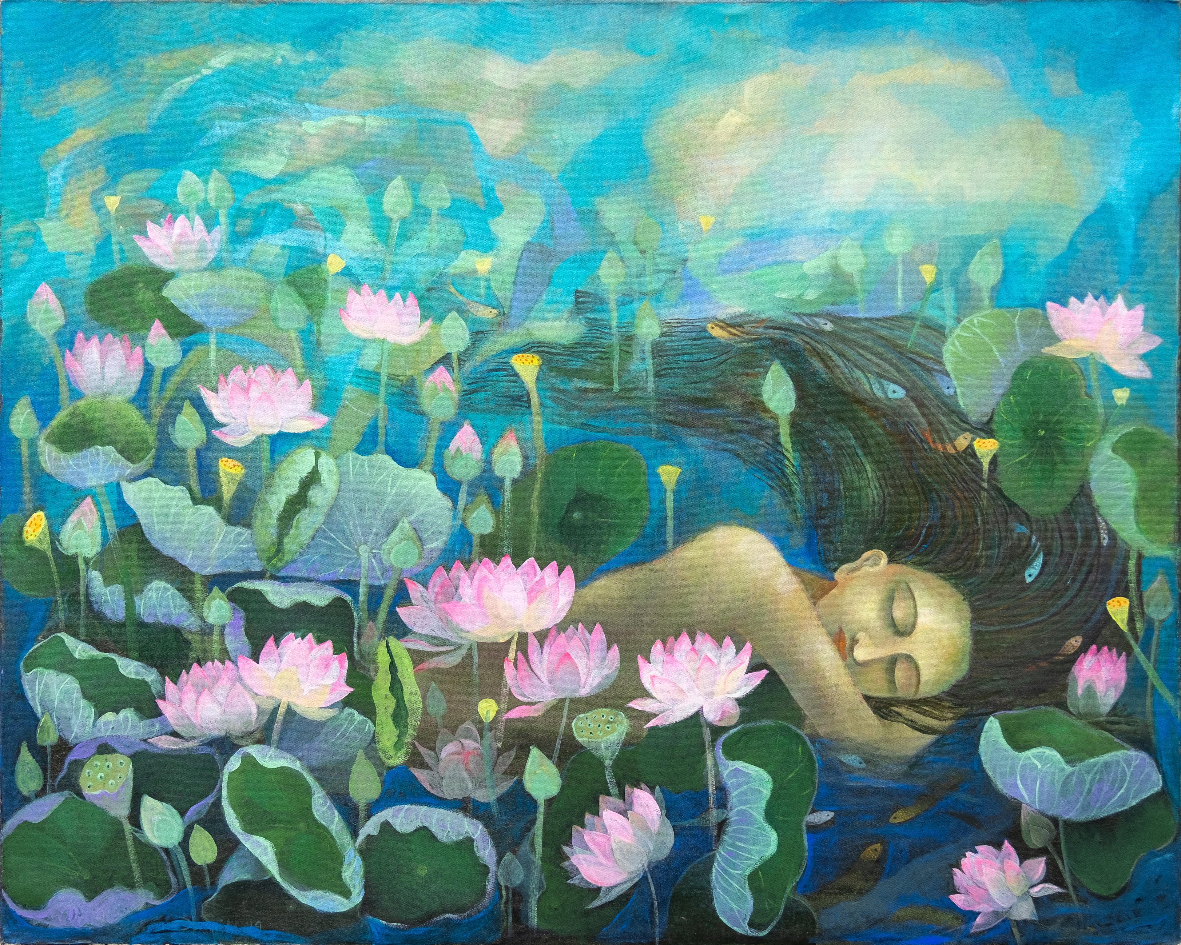 Untitled (Woman in a Lotus Pond)