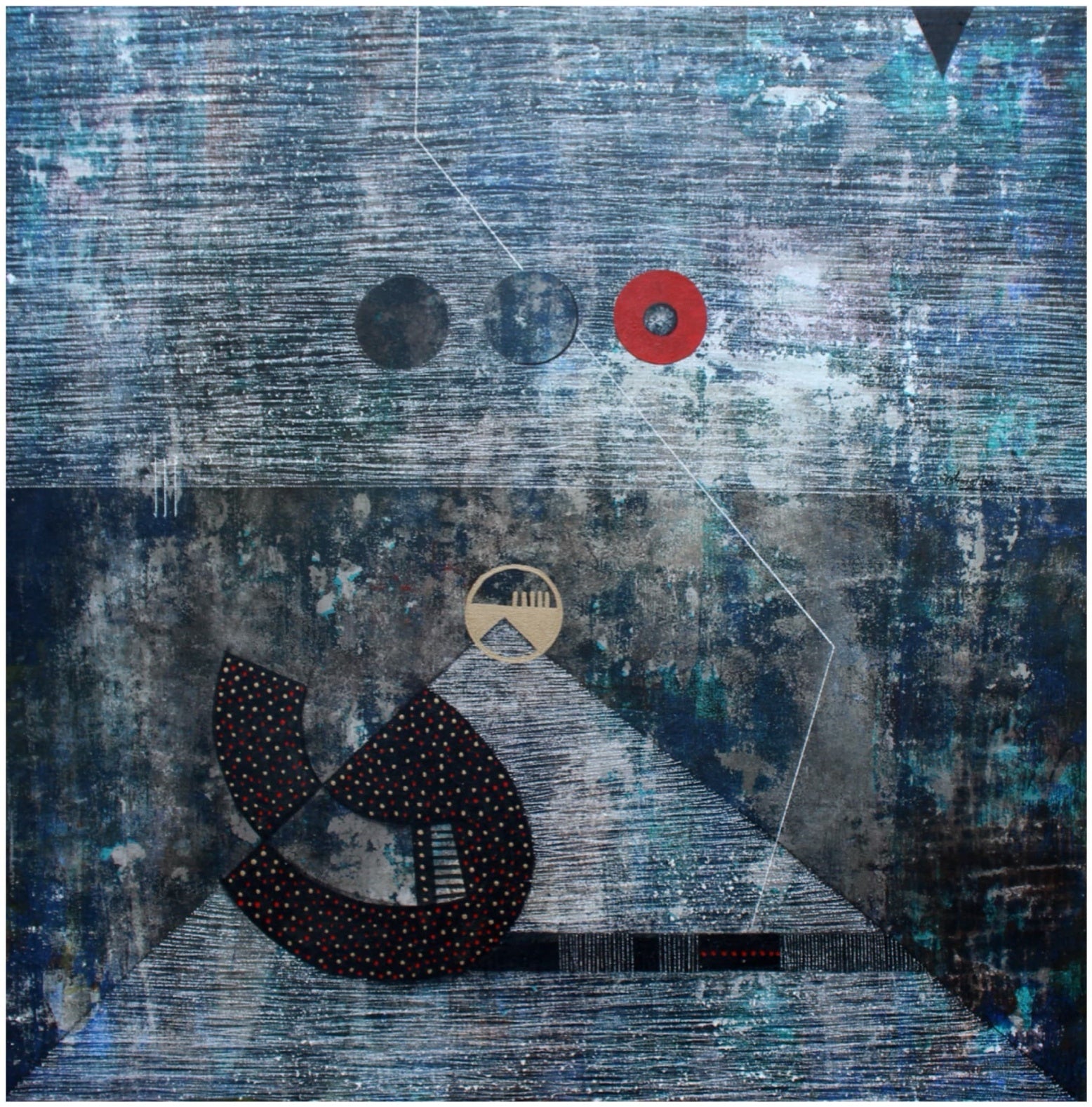 Red Moon by Bharat Kumar Jain — original Indian artwork.